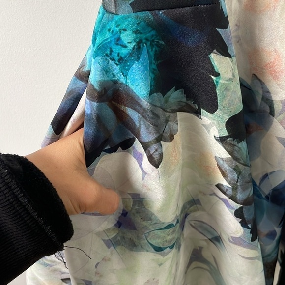 Keepsake the Label Echo Geo Floral A line mini dress sleeveless blue white sz XS - Picture 7 of 15